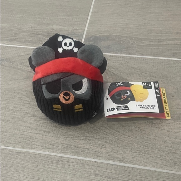 Bark Pirate Bear Plush Toy - Black and Red - Picture 1 of 5